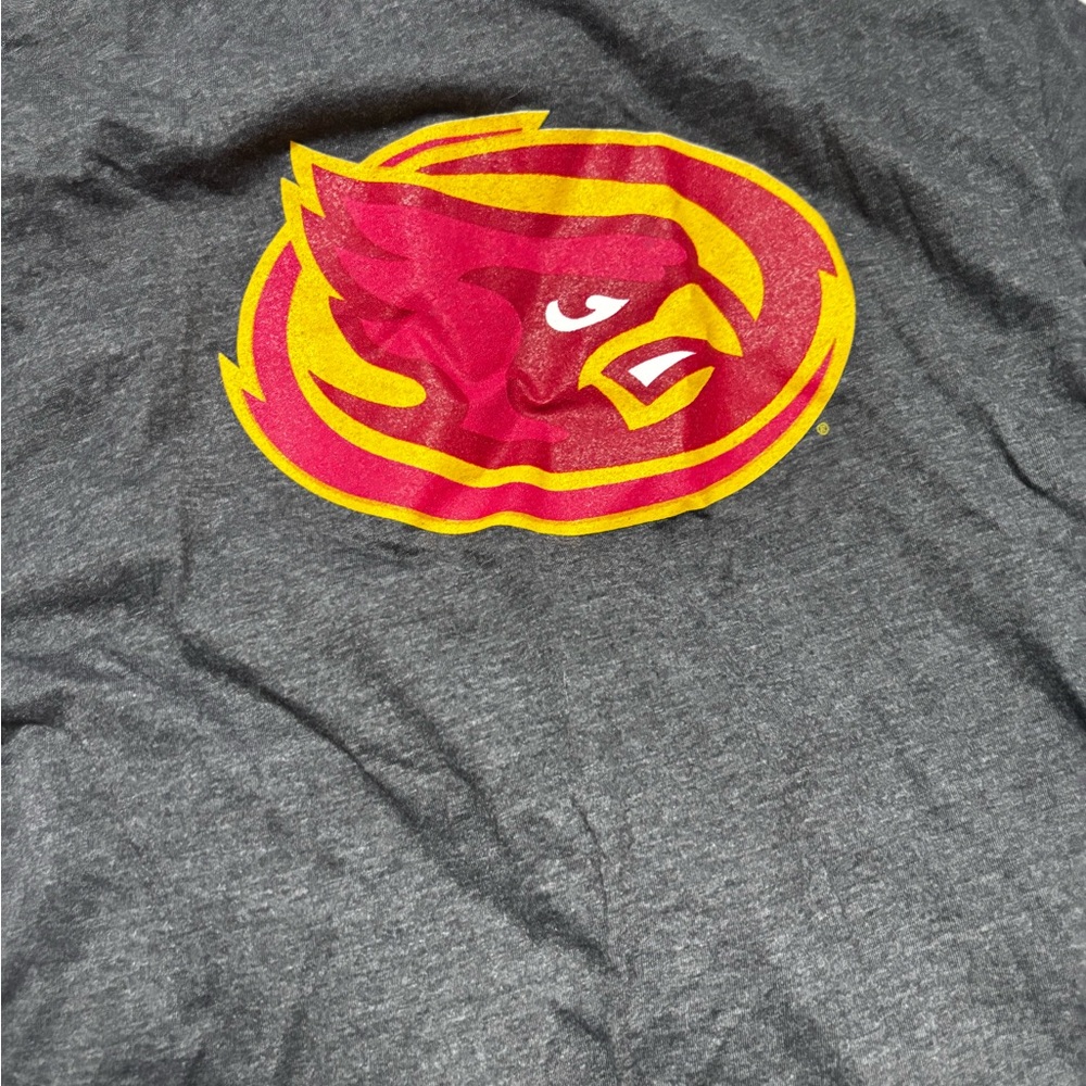 Top of the World Gray Tee with Red and Yellow Logo IOWA STATE